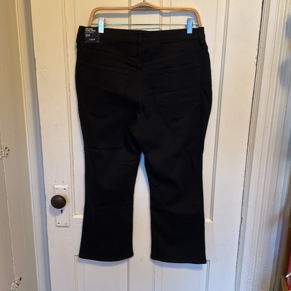 J. Crew Factory Petite Mid-Rise Flare Crop Jean with All-Day Stretch in Black - Picture 7 of 8